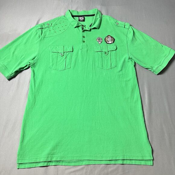 ENYCE Shirt Mens 4XL Hip Hop Urban Fashion Sean Combs Diddy Polo Short Sleeve - Picture 1 of 13